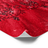 Rotes weißes Kleid Sweet 16 Party Empfang Poster (Ecke)