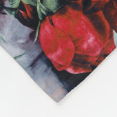 Rotes weißes Mit Blumenschwarzes der Fleecedecke (Ecke)