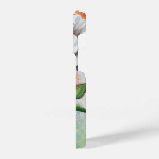 Rotes Weißes Mohn iPhone Hülle (Linke Seite)