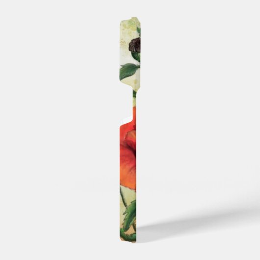 Rotes Weißes Mohn iPhone Hülle (Rechte Seite)
