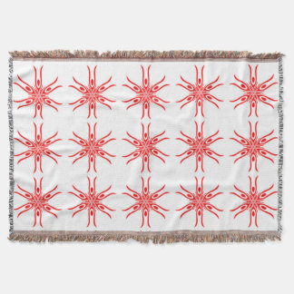 rotes weißes Muster A 2-22 Decke