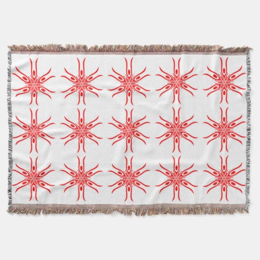 rotes weißes Muster A 2-22 Decke (Vorderseite)