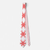 rotes weißes Muster A 2-22 Krawatte (Vorderseite)