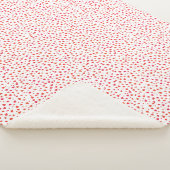 Rotes weißes Muster Herz Valentinstag Sherpadecke (3/4)