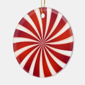Rotes weißes Peppermint Swirl Design Ornament (Links)