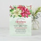 Rotes Weißes Poinsettia Weihnachten (Stehend Vorderseite)