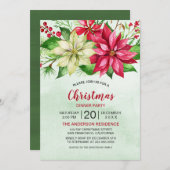 Rotes Weißes Poinsettia Weihnachten (Vorne/Hinten)