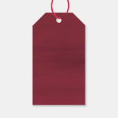 Rotes Weißes Poinsettia Weihnachten Geschenkanhänger (Rückseite)