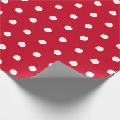 Rotes Weißes Punkt Wrapping Paper Geschenkpapier (Ecke)