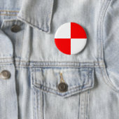 Rotes weißes Schachbrett Muster Einfaches Quadrat Button (Beispiel)