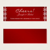 Rotes Weißes Schneeflocken WinterWedgeDrinks Ticke (Vorne & Hinten)