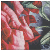 Rotes weißes schwarzes mit Blumengewebe der Stoff (Nahaufnahme)