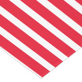 Rotes weißes Streifen-Muster Kurzer Tischläufer (Ecke)