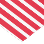 Rotes weißes Streifen-Muster Tischdecke (Schrägansicht)