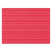 Rotes weißes Streifen-Muster Tischdecke (Vorderseite (Horizontal))