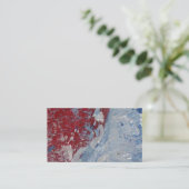 Rotes weißes u. blau visitenkarte (Stehend Vorderseite)