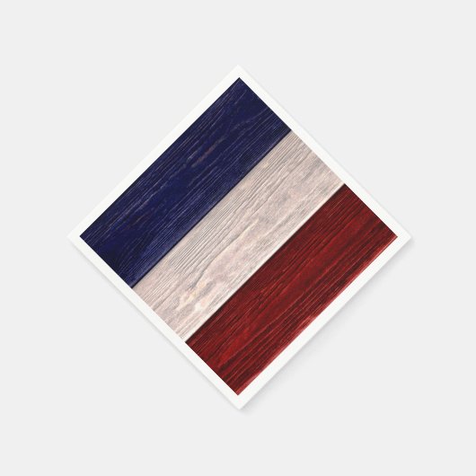 Rotes, weißes und blau gestreiftes Holz Serviette (Ecke)