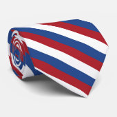 Rotes weißes und Blau Striped Krawatte (Gerollt)