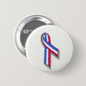 Rotes weißes und blaues Band Button (Vorne & Hinten)