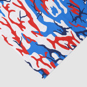 Rotes weißes und blaues Camouflage-Seidenpapier Seidenpapier (Ausschnitt)