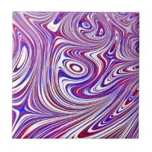 Rotes, Weißes und Blaues Fraktal Design