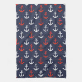 Rotes weißes und blaues Marine-Muster Geschirrtuch (Vertikal)