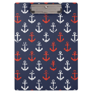 Rotes weißes und blaues Marine-Muster Klemmbrett