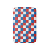 Rotes weißes und blaues Muster Badematte (Vorderseite Vertikal)
