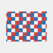 Rotes weißes und blaues Muster Fleecedecke (Vorderseite (Horizontal))
