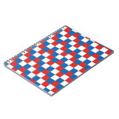 Rotes weißes und blaues Muster Notizblock (Linke Seite)