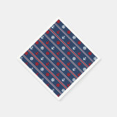 rotes weißes und blaues Nautikmuster Serviette (Ecke)