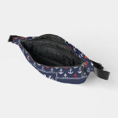 rotes, weißes und blaues Navy-Muster Bauchtasche (Offen)