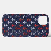 rotes, weißes und blaues Navy-Muster Case-Mate iPhone Hülle (Rückseite (Horizontal))