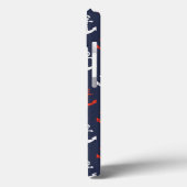rotes, weißes und blaues Navy-Muster Case-Mate iPhone Hülle (Rückseite / Links)
