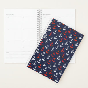 rotes, weißes und blaues Navy-Muster Planer