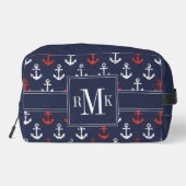rotes, weißes und blaues Navy-Muster Waschbeutel (Rückseite)