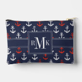 rotes, weißes und blaues Navy-Muster Zubehörtasche (Rückseite)