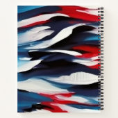 Rotes, weißes und blaues Niedliches Girl Spiral No Notizblock (Rückseite)