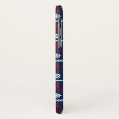 Rotes weißes und blaues Ozean-Muster Case-Mate iPhone Hülle (Hinten/Links)