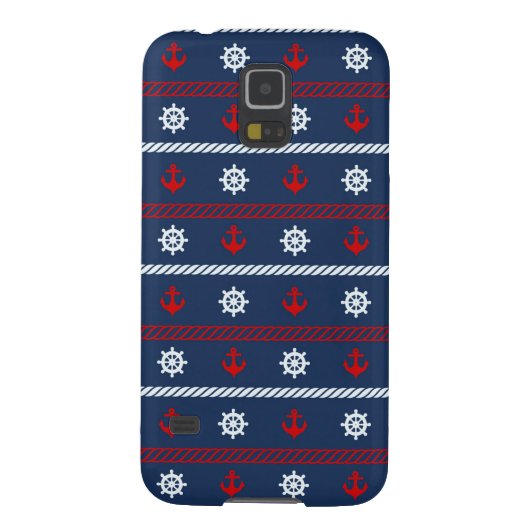 Rotes weißes und blaues Ozean-Muster Case-Mate Samsung Galaxy Hülle (Rückseite)