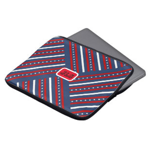 "Rotes, weißes und blaues patriotisches Notebook Laptopschutzhülle