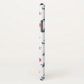 Rotes weißes und blaues Seesymbol-Muster Case-Mate iPhone Hülle (Hinten/Rechts)