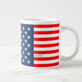 Rotes, weißes und blaues US Flagge Jumbo-Tasse (Rechts)