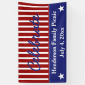 Rotes weißes und blaues US Flagge personalisiert Banner (Vertikal)