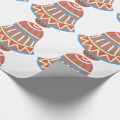 Rotes, weißes und blaues Weihnachtsgebäck Geschenkpapier (Ecke)