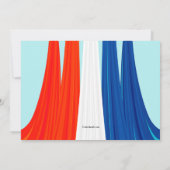 Rotes weißes und blaues Zuhause Einladung (Rückseite)