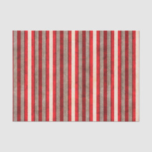 Rotes weißes und schwarzes gestreiftes Muster Seidenpapier