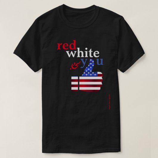 Rotes weißes und Sie T-Shirt (Design vorne)