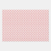 Rotes Weißes Weihnachtswrapping-Papier Geschenkpapier Set (Vorderseite 3)