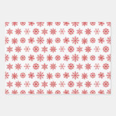 Rotes Weißes Weihnachtswrapping-Papier Geschenkpapier Set (Vorderseite 2)